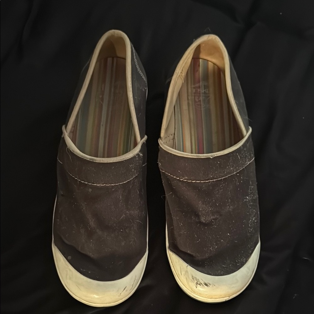 Dansko Black and White Sneakers Comfortable Slip-On